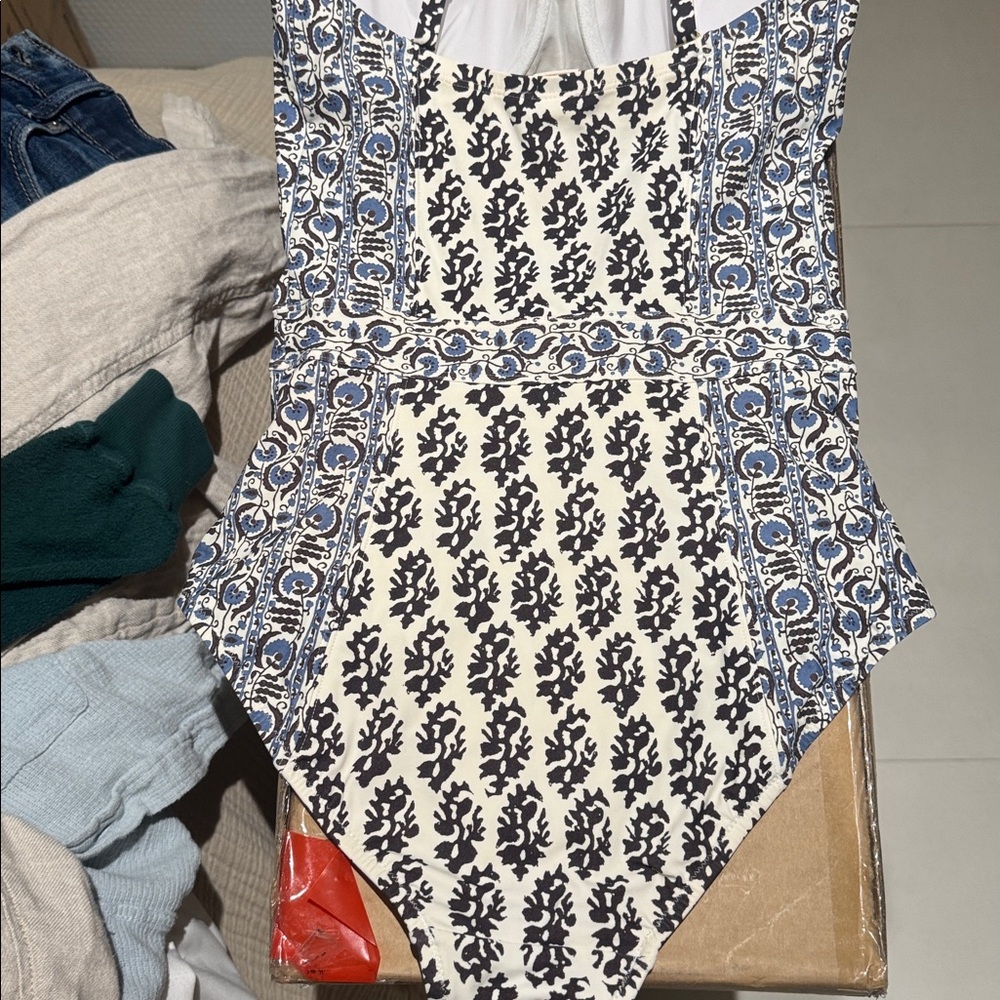 Tory Burch Blue and White One Piece - Picture 5 of 5